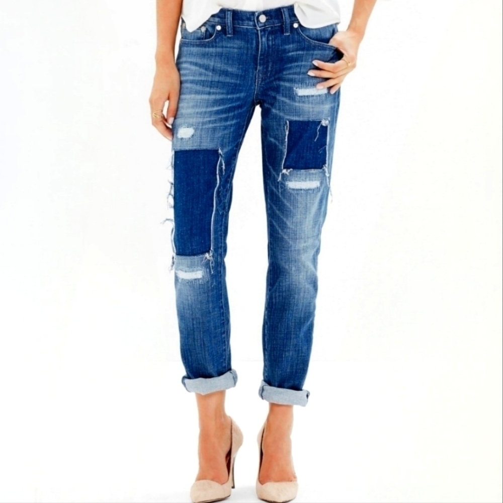 Madewell Springfield Wash Patched-Up Edition The Slim Boy Jeans 26